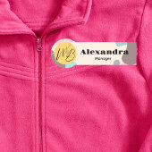 Pastel Wave Modernes Business Restaurant Mitarbeit Namensschild