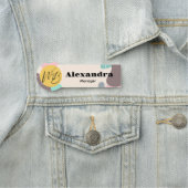 Pastel Wave Modernes Business Restaurant Mitarbeit Namensschild (Beispiel)