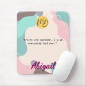 Pastel Wave Personalisiert Name Office Logo School Mousepad (Mit Mouse)
