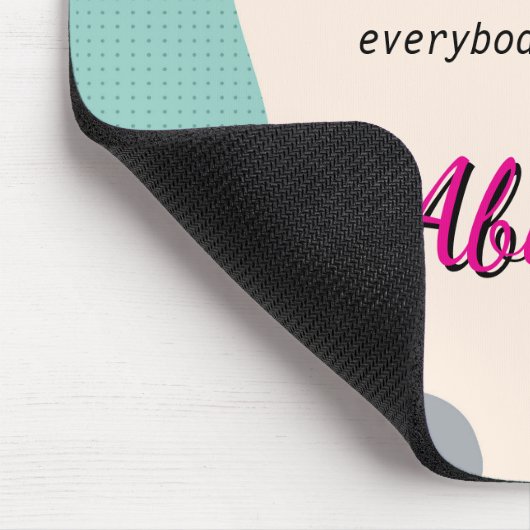 Pastel Wave Personalisiert Name Office Logo School Mousepad (Ecke)