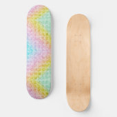 Pastel Wave Rainbow Colors Skate Deck Skateboard (Vorderseite)