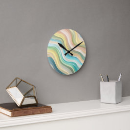 Pastel Wave Wall Clock Runde Wanduhr