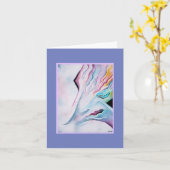 PASTEL WAVES ABSTRAKT ART NOTECARD KARTE (Gelbe Blume)