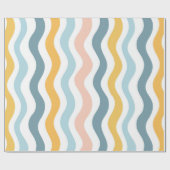 Pastel Wavy Lines  Geschenkpapier (Flach)