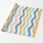 Pastel Wavy Lines  Geschenkpapier (Ungerollt)