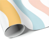 Pastel Wavy Lines  Geschenkpapier (Rolleneckpunkt)