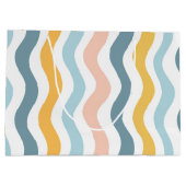 Pastel Wavy Lines  Große Geschenktüte (Rückseite)