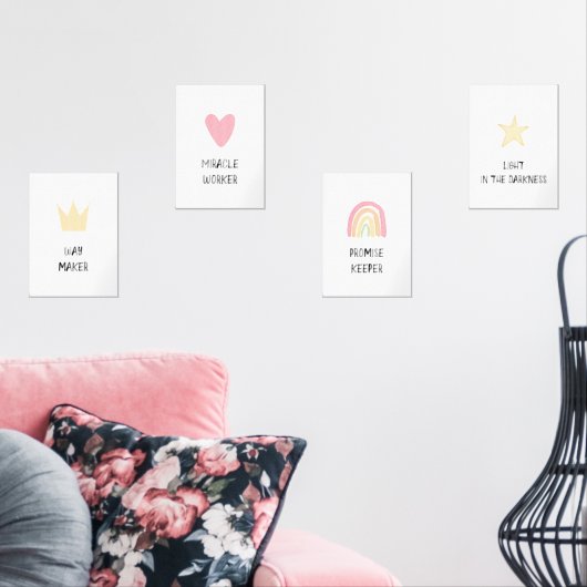 Pastel Way Maker Poster Set 4 (Wohnzimmer)