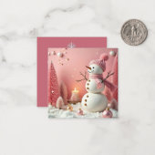 Pastel-Weihnachten - Flache Notizkarte  Mitteilungskarte (Vorderseite/Rückseite Beispiel)