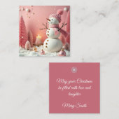 Pastel-Weihnachten - Flache Notizkarte  Mitteilungskarte (Vorne/Hinten)