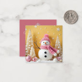 Pastel-Weihnachten - Flache Notizkarte Mitteilungskarte (Vorderseite/Rückseite Beispiel)