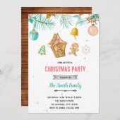 Pastel Weihnachts-Einladung Einladung (Vorne/Hinten)