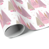 Pastel Weihnachtsbaumen 'Das ist die Jahreszeit Geschenkpapier (Rolleneckpunkt)