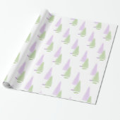 Pastel Weihnachtsbaumen Umschlagpapier Geschenkpapier (Ungerollt)