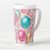 Pastel Weihnachtsdekorationen Latte Tasse (Rechte Ecke)