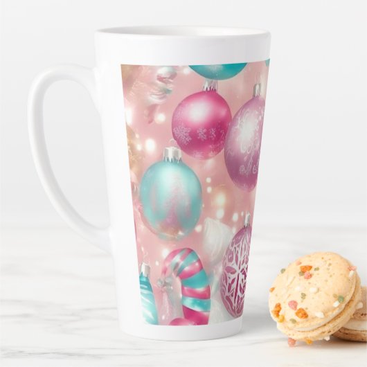 Pastel Weihnachtsdekorationen Latte Tasse (Beispiel)