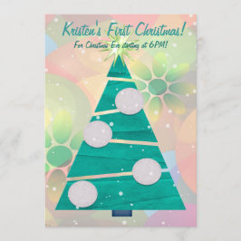 Pastel Weihnachtsfeiertag 1. Weihnachtsfest PARTY Einladung