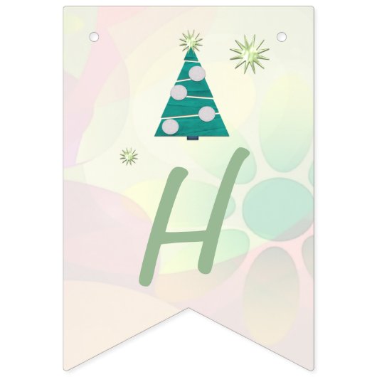 Pastel Weihnachtsfeiertag Wimpelkette (Zweite Fahne)