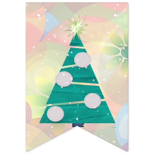 Pastel Weihnachtsfeiertag Wimpelkette (Erste Fahne)