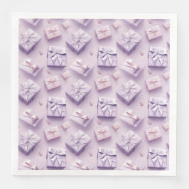 Pastel Weihnachtsgeschenk Elegante Lila Nahtlos Serviette