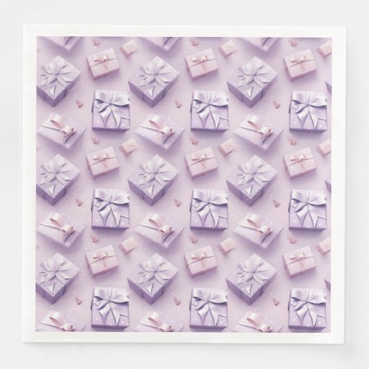 Pastel Weihnachtsgeschenk Elegante Lila Nahtlos Serviette (Vorderseite)