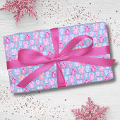 Pastel Weihnachtsgeschenke und Candy Canes Geschenkpapier