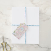 Pastel-Weihnachtskrippe | Szenen gestreift Geschenkanhänger (Mit Garn)