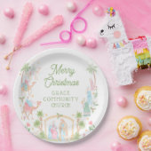 Pastel-Weihnachtskrippenrahmen Pappteller (Party)