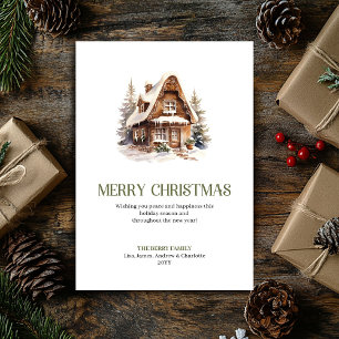 Pastel-Weihnachtsschmuck Elegant Minimal Feiertag Feiertagskarte
