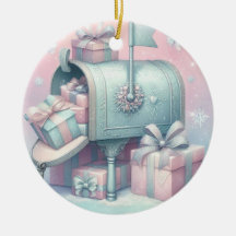 Pastel Weihnachtsschmuck Mailbox und Geschenke 7