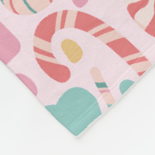 Pastel Weihnachtsschrei Nahtloses Muster Fleecedecke (Ecke)