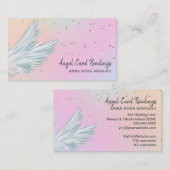 *~* Pastel Weißer Engel Flügel Starry Regenbogen Visitenkarte (Vorne/Hinten)