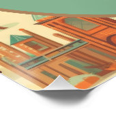 Pastel Western Rodeo Cowboy 1. Geburtstag Party Poster (Ecke)