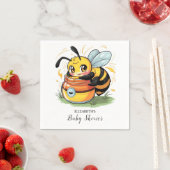 Pastel Whimsical Bee Baby Dusche Serviette (Beispiel)