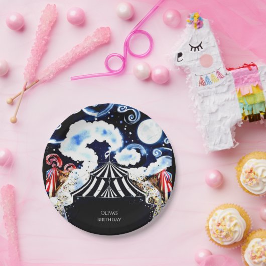 Pastel Whimsical Circus Geburtstag Pappteller (Party)