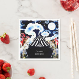 Pastel Whimsical Circus Geburtstag Serviette