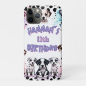 Pastel Whimsical Dalmatian Birthday Party Case-Mate iPhone Hülle (Rückseite)