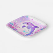 Pastel Whimsical Dolphin Baby Dusche Pappteller (Gewinkelt)