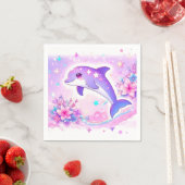 Pastel Whimsical Dolphin Baby Dusche Serviette (Beispiel)