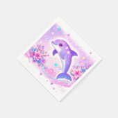 Pastel Whimsical Dolphin Baby Dusche Serviette (Ecke)