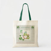 Pastel Whimsical Green Gnome Gardening Tote Bag Tragetasche (Vorne)