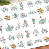 Pastel Whimsical Ilustrations 12 Tage Weihnachten Geschenkpapier