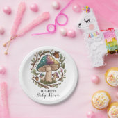 Pastel Whimsical Mushroom Baby Dusche Pappteller (Party)