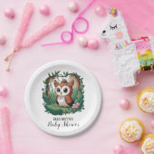 Pastel Whimsical Owl Baby Dusche Pappteller (Party)