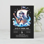 Pastel Whimsical Pirate Geburtstag Einladung (Stehend Vorderseite)