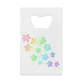 Pastel Whimsical Rainbow Blume Geldbeutel Flaschenöffner (Rückseite)