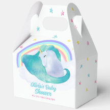 Pastel Whimsical Star Unicorn Rainbow Baby Dusche