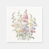 Pastel Whimsical Sweet Peet Blume Cocktail Serviette (Vorderseite)