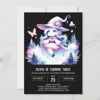 Pastel Whimsical Wizard Geburtstag Einladung