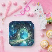 Pastel Whimsy Enchanted Forest Baby Shower Pappteller (Party)